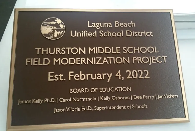 Bronze plaque in Laguna Beach, CA