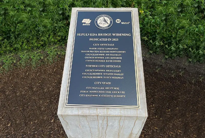 Dedication Bronze Plaque for the City of Manhattan Beach