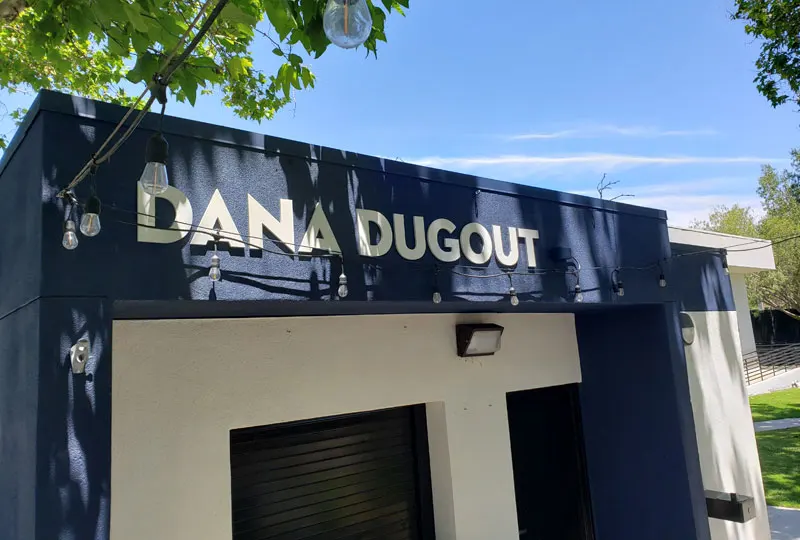 Designed, Fabricated & Installed the Dana Dugout Sign