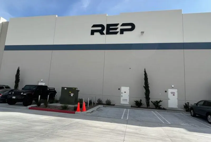 REP Fitness' New Warehouse Sign in Moreno Valley, CA