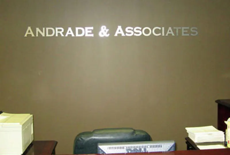 Andrade & Associates Interior Sign