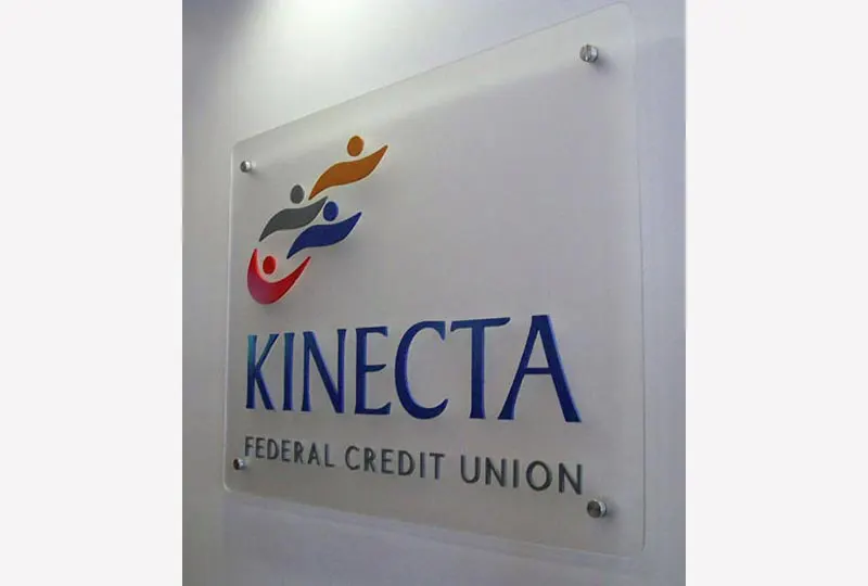 Kinectic Credit Union Lobby Sign