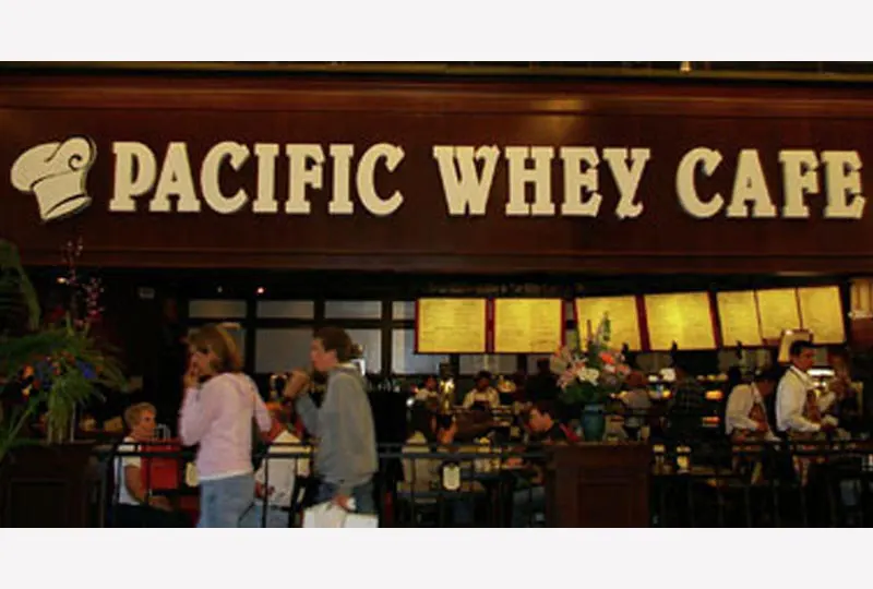 Pacific Whey Cafe Hall Sign