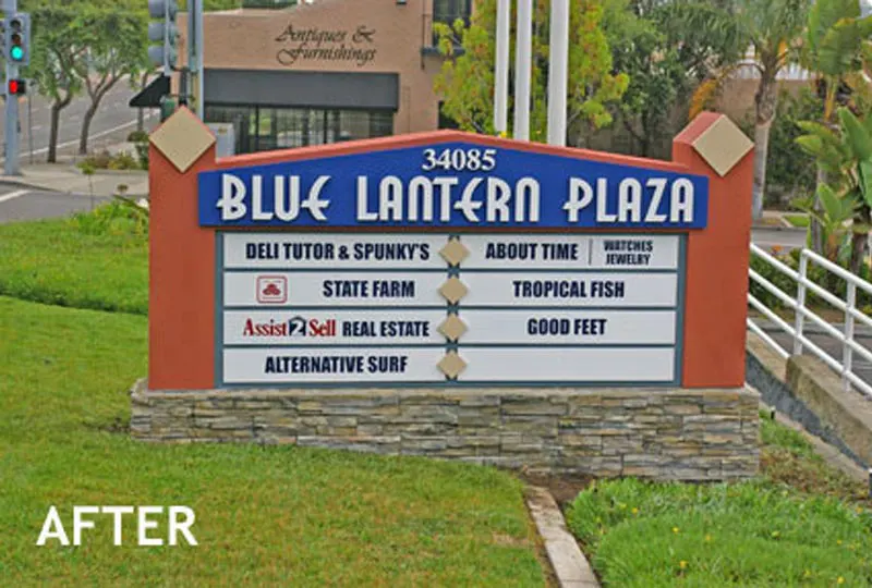 After Work Blue Lantern Plaza Sign