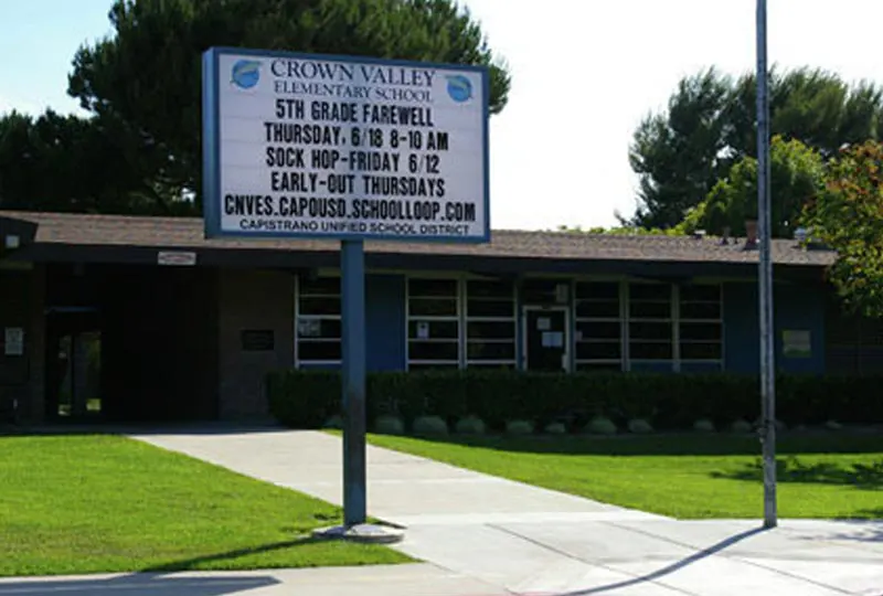 Crown Valley Elementary School Sign