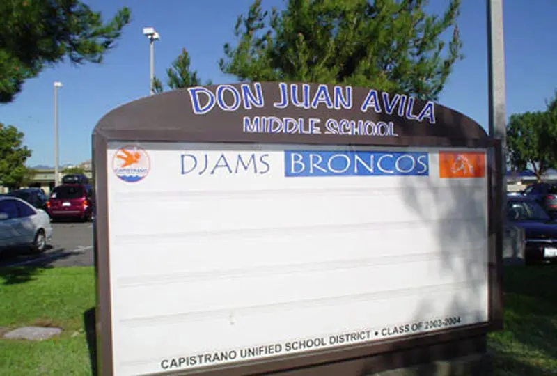 Don Juan Middle School Sign