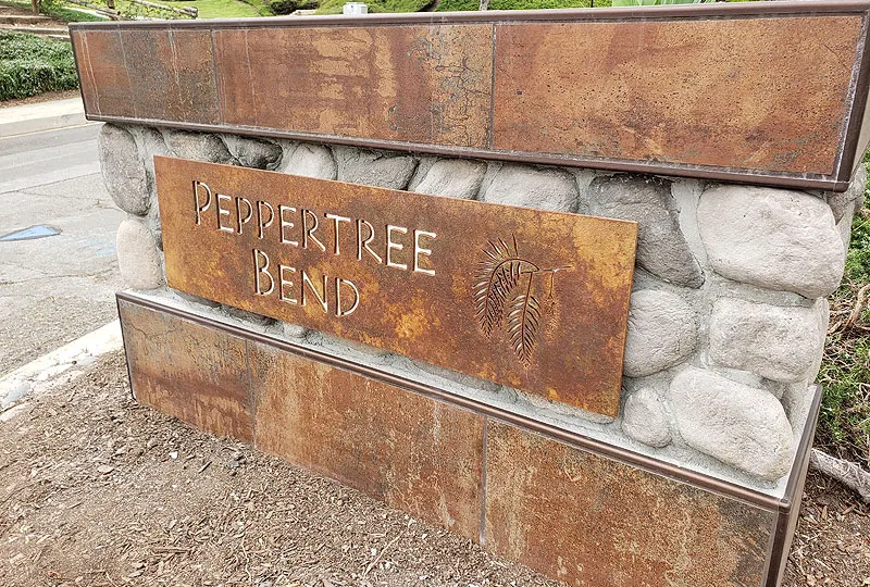 Monument for Peppertree Bend HOA in San Juan Capistrano