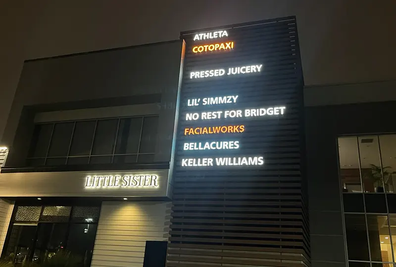 Facialworks Monument Illuminated Channel Letter Sign El Segundo