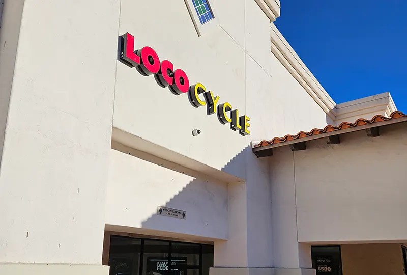 Loco Cycle New Location Exterior Sign in San Clemente